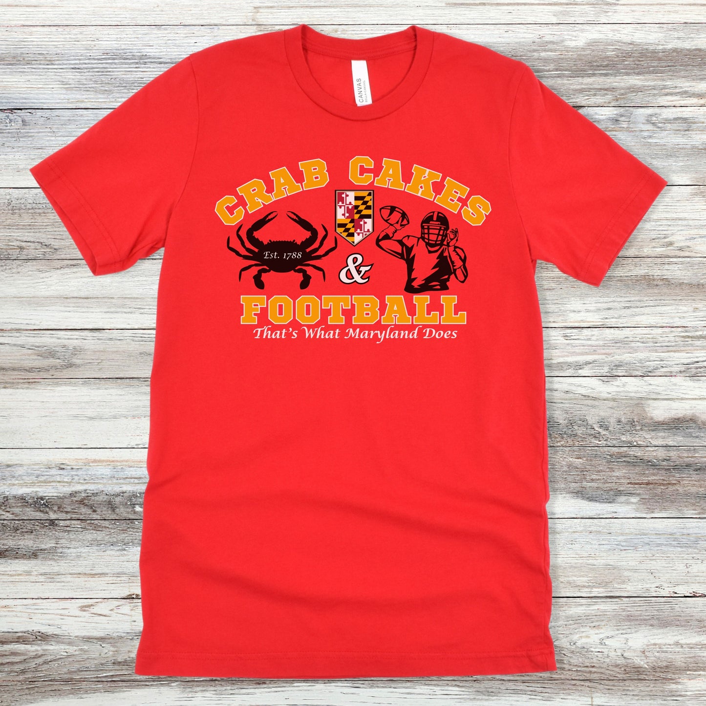 Crab Cakes & Football | Unisex Jersey Short Sleeve Tee